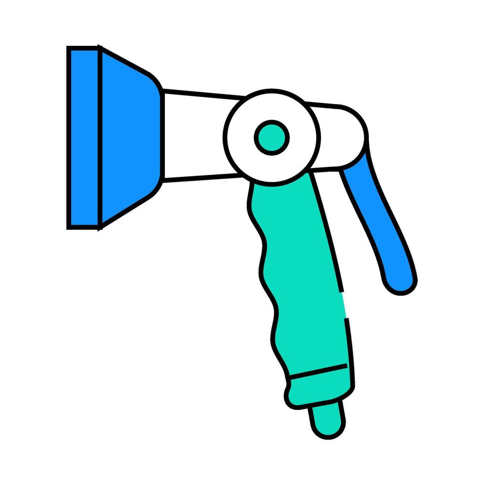 pistol spray watering icon color illustration vector