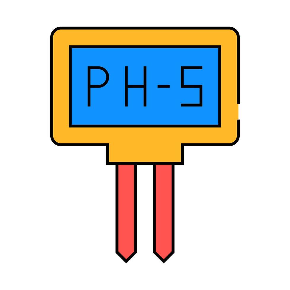 ph meter measuring equipment icon color illustration vector