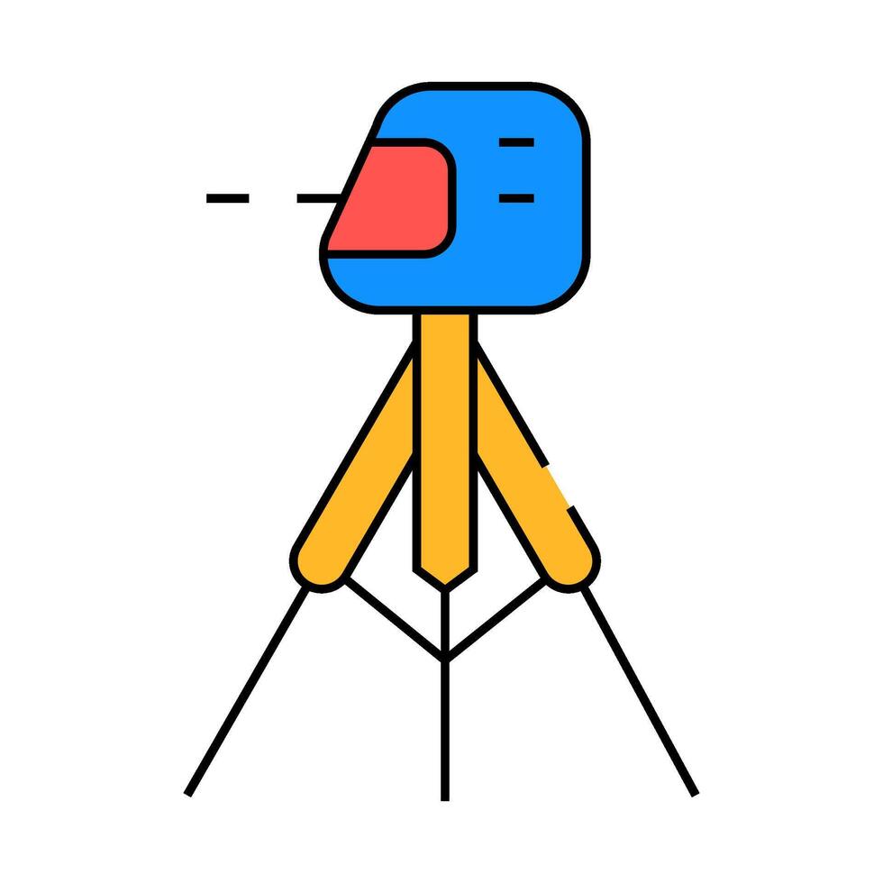 laser level measuring equipment icon color illustration vector
