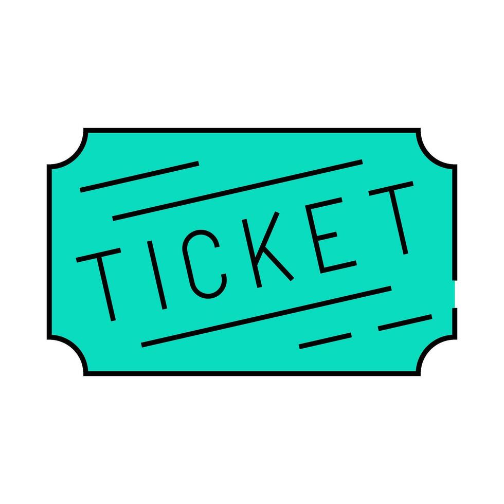 lottery ticket icon color illustration vector