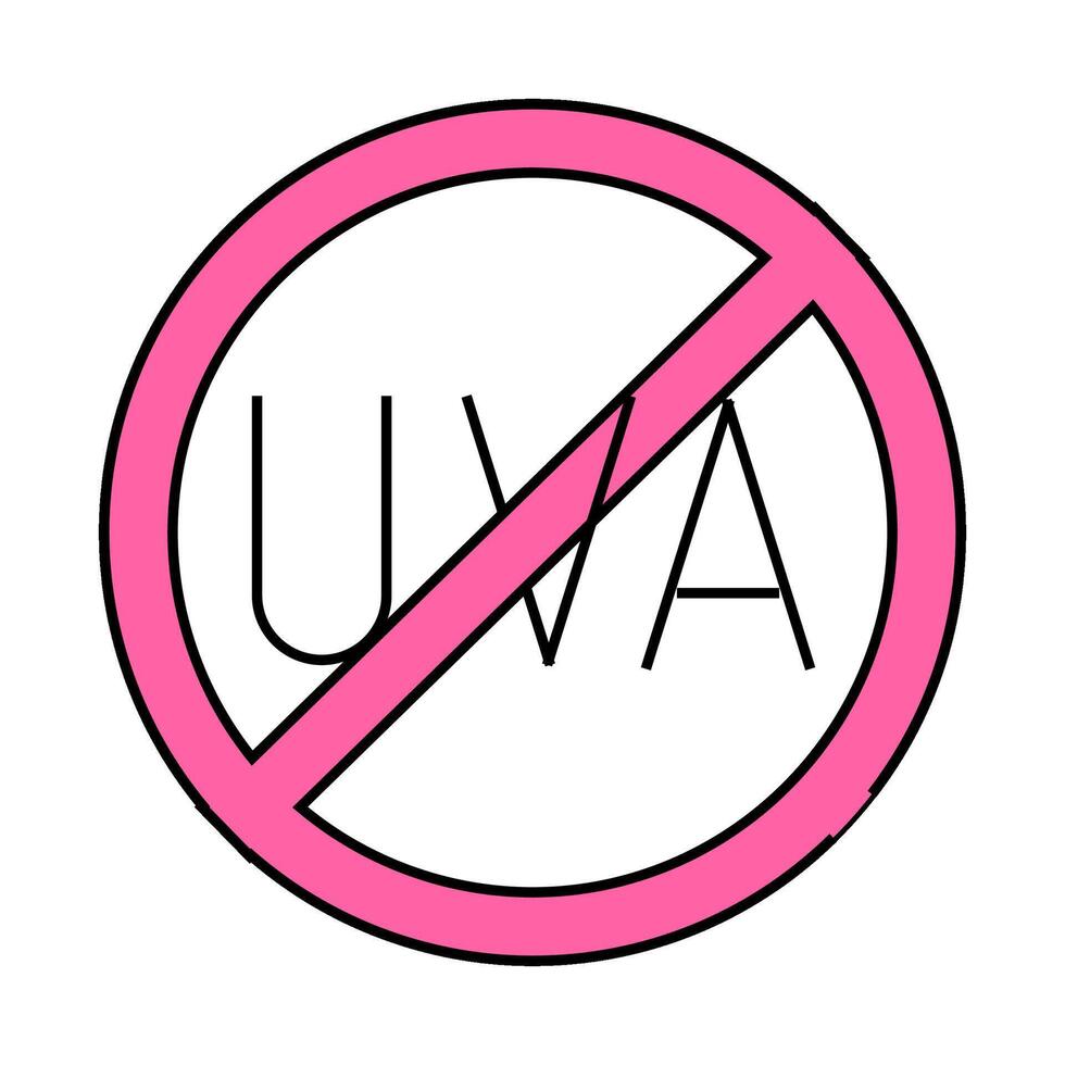 uva crossed out mark icon color illustration vector
