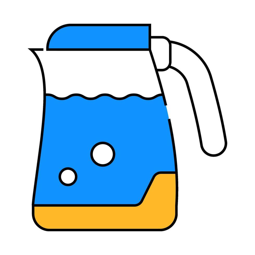 electric kettle symbol illustration icon color illustration vector