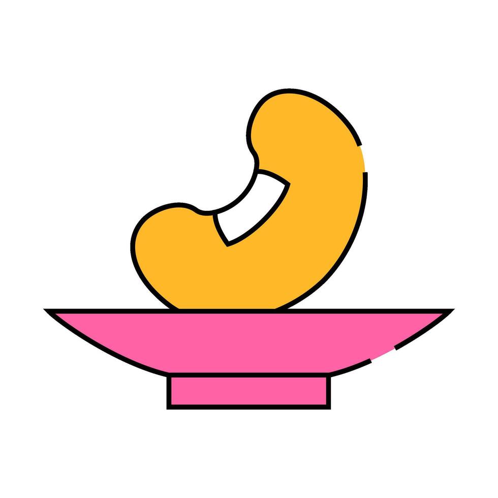 soy bean on plate icon color illustration vector