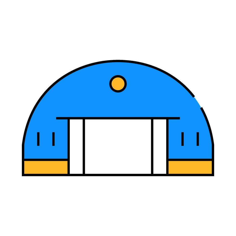 hangar building icon color illustration vector
