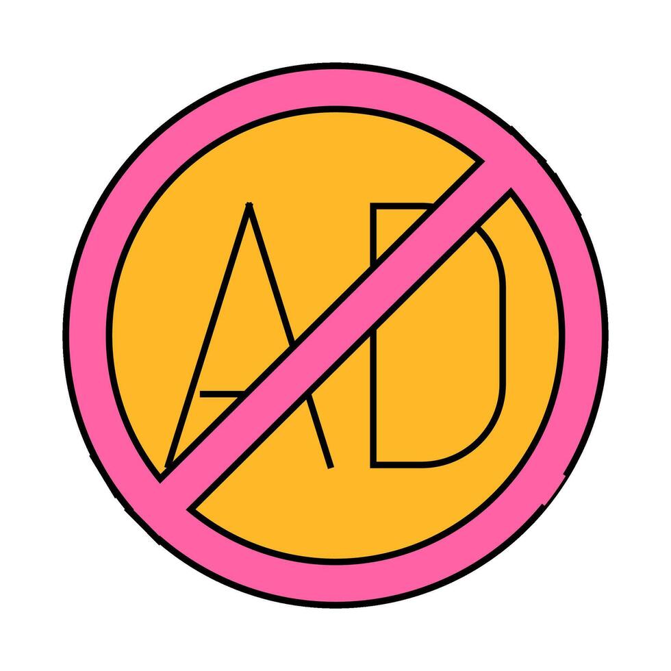 advertising block icon color illustration vector