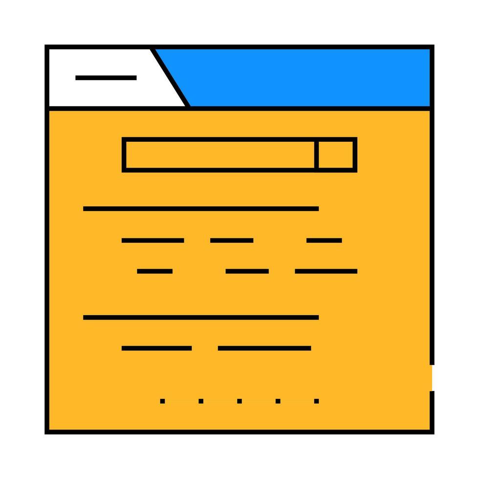 web site search icon color illustration vector