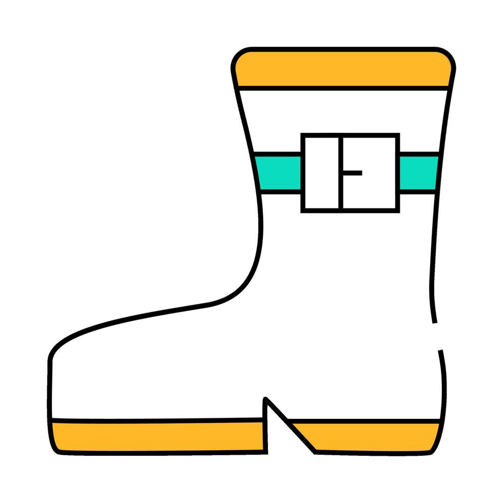 autumn shoe icon color illustration vector