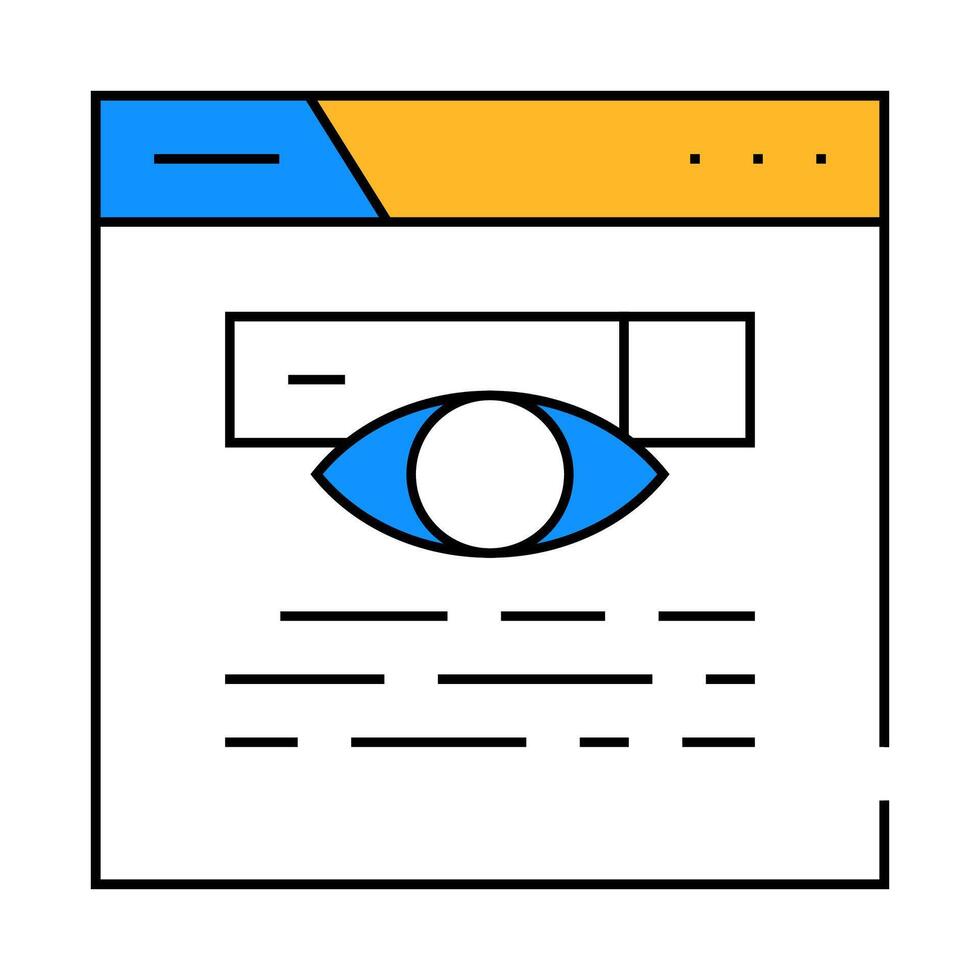 search web site seo optimization icon color illustration vector