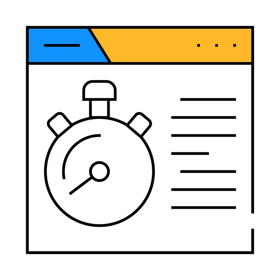 time for seo optimization icon color illustration vector