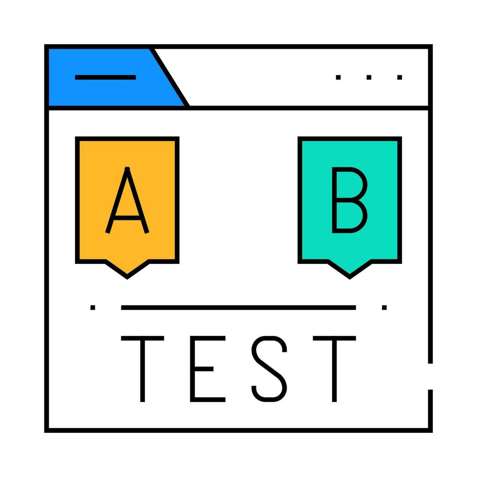 test seo optimization icon color illustration vector