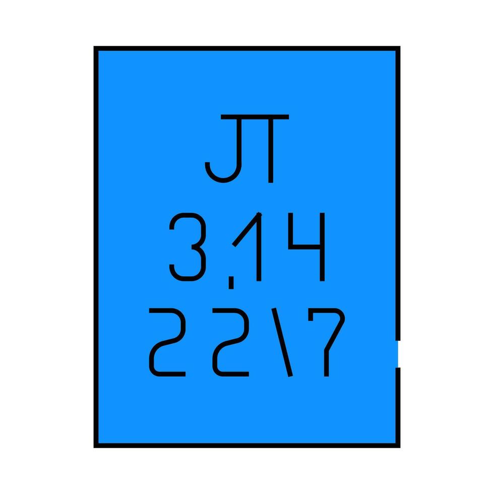 pi numbers icon color illustration vector