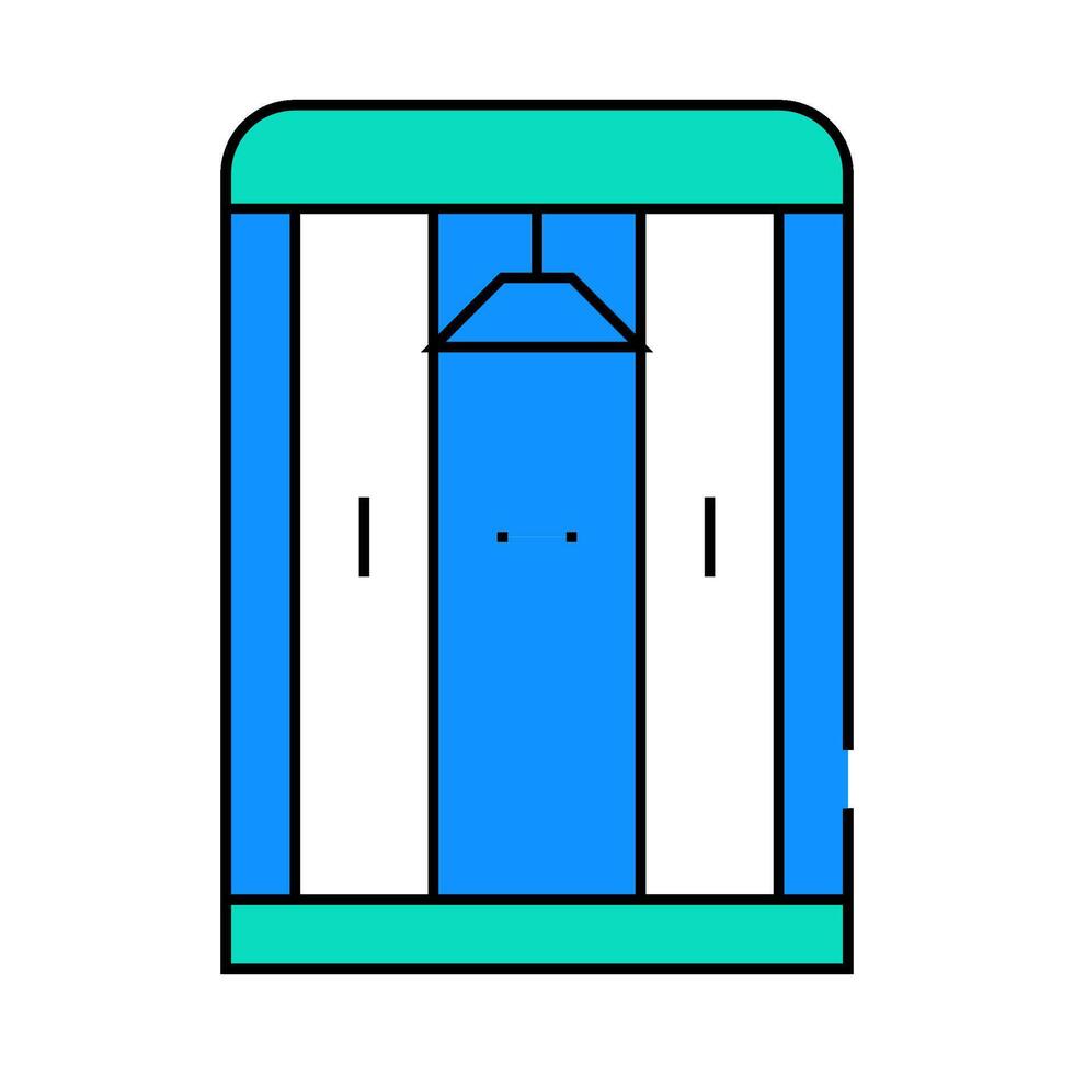 wardrobe furniture icon color illustration vector