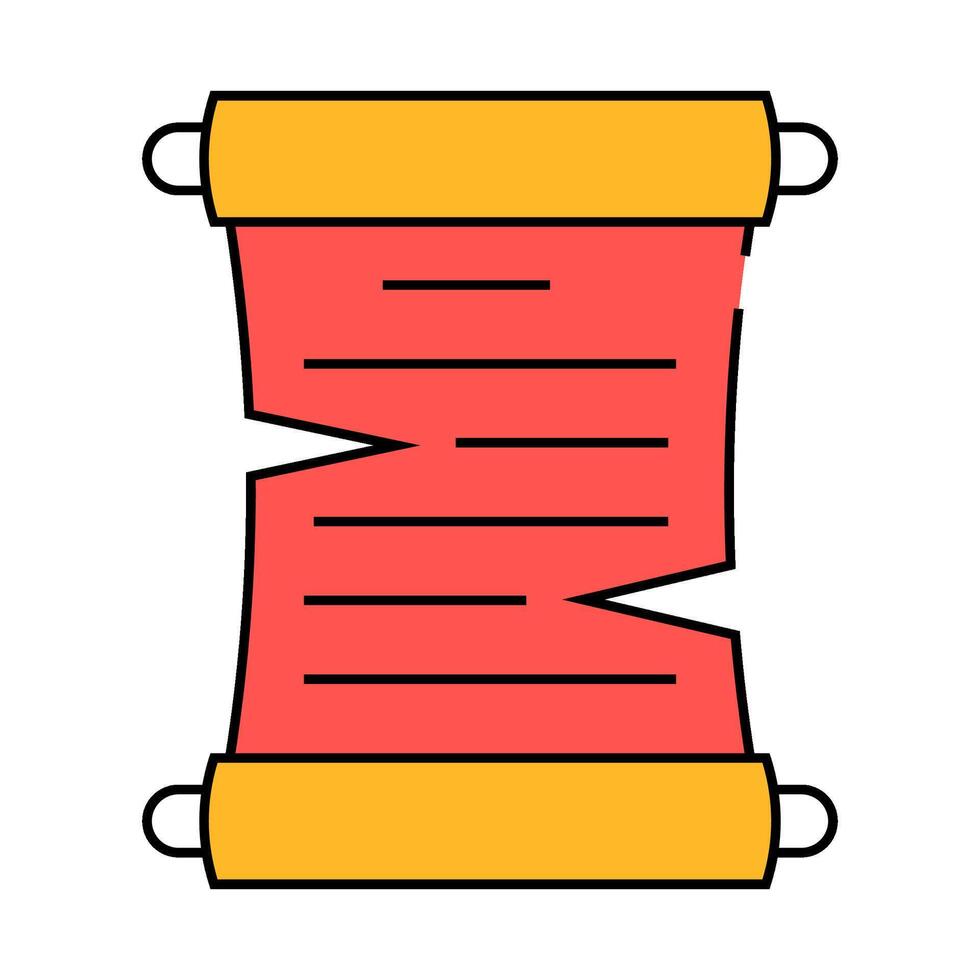 paper scroll icon color illustration vector