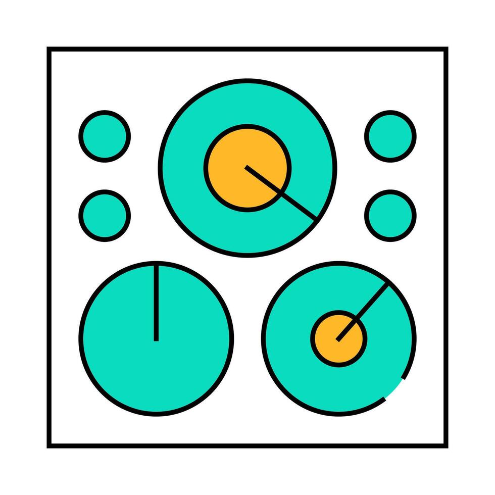 circular field icon color illustration vector