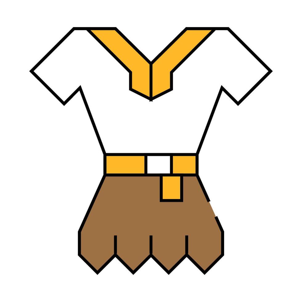 viking clothes icon color illustration vector