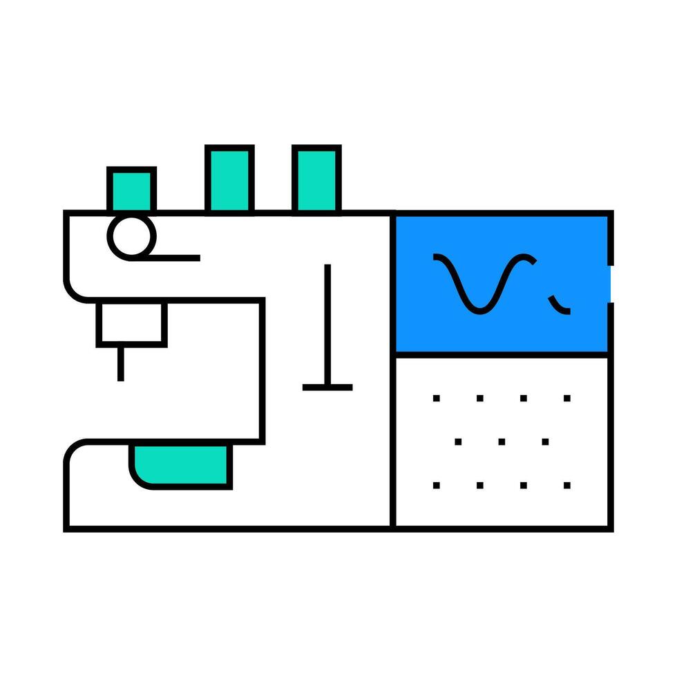 sewing machine with programmable embroidery icon color illustration vector