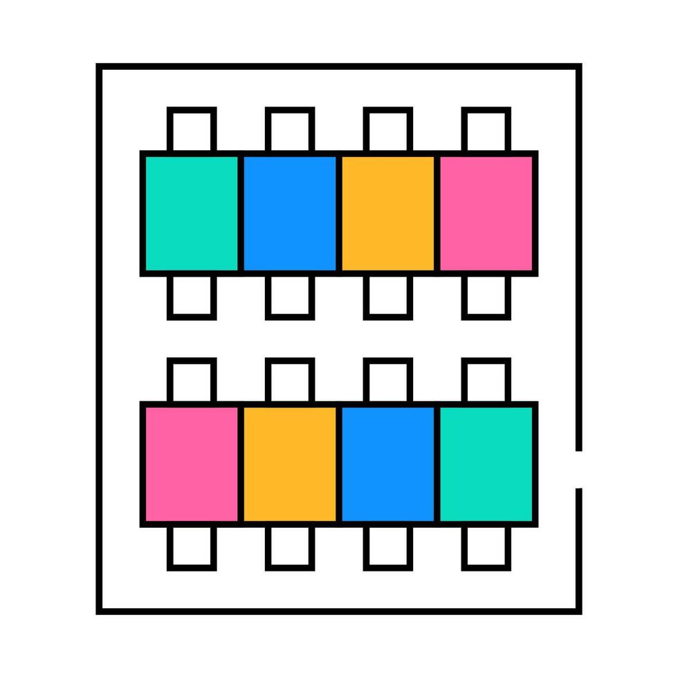 threads set icon color illustration vector
