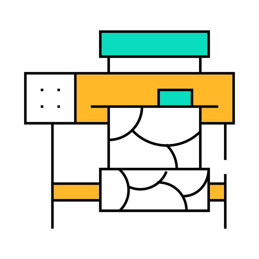 printer for printing on fabric icon color illustration vector