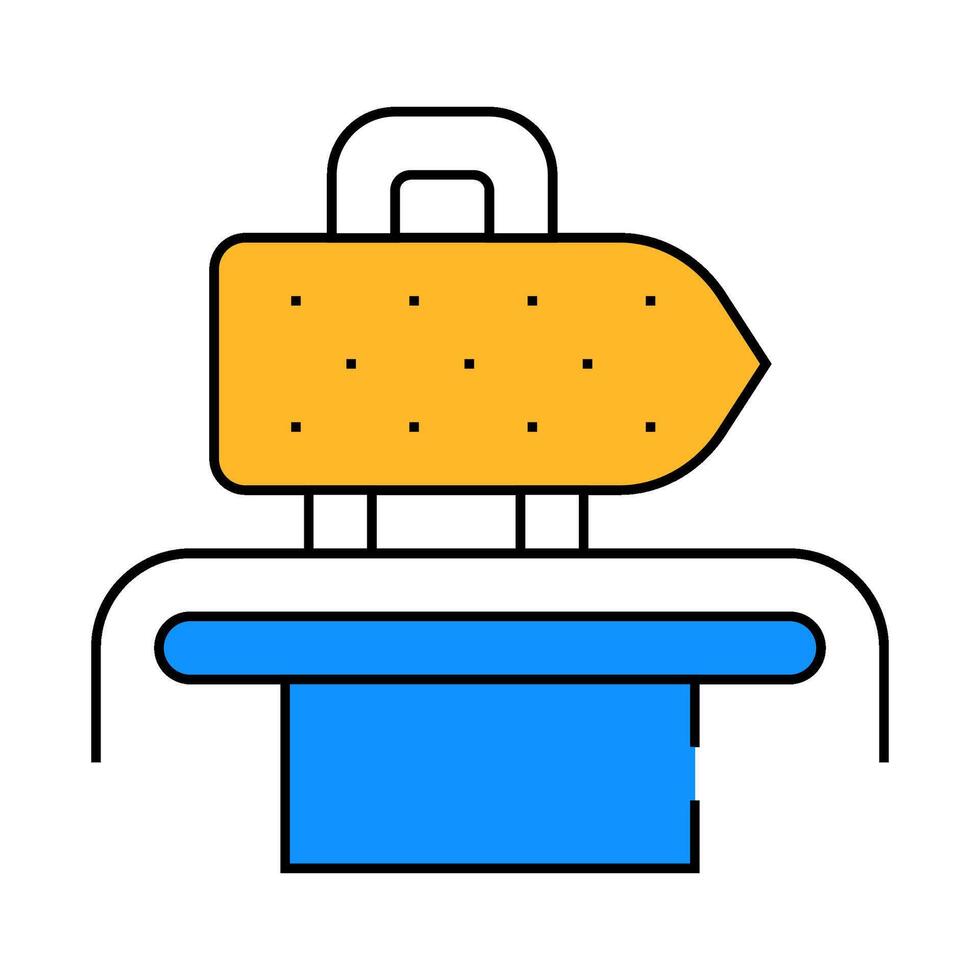 ironing press icon color illustration vector