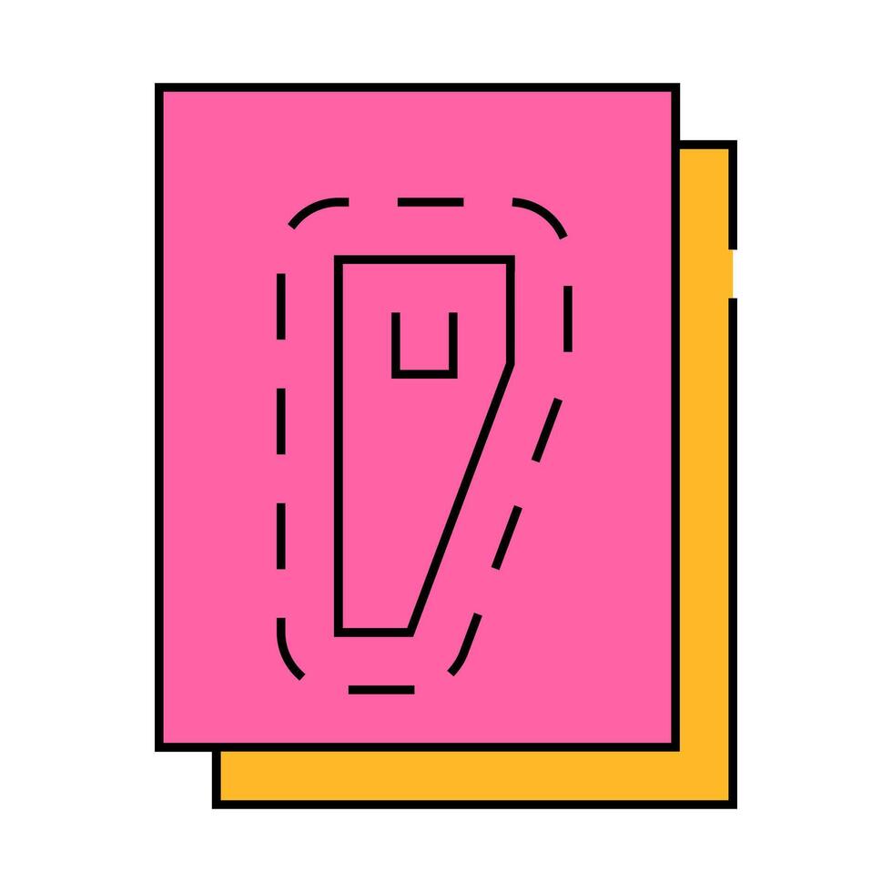 sewing pattern icon color illustration vector