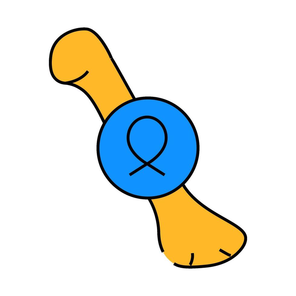 bone cancer sign icon color illustration vector