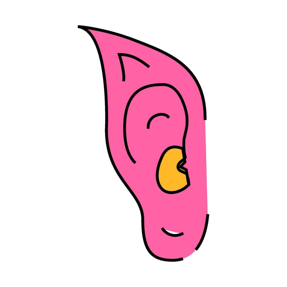 elf ears sign icon color illustration vector