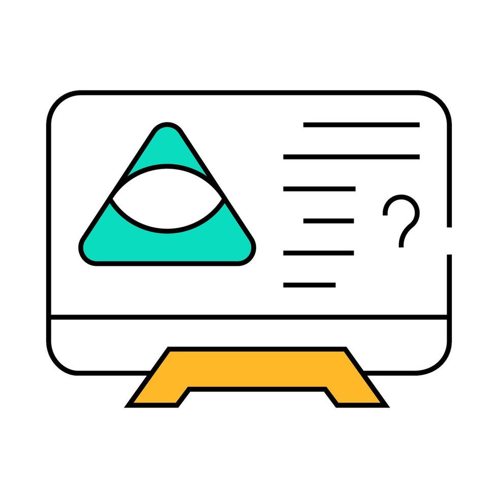worldwide conspiracy of secret organizations icon color illustration vector