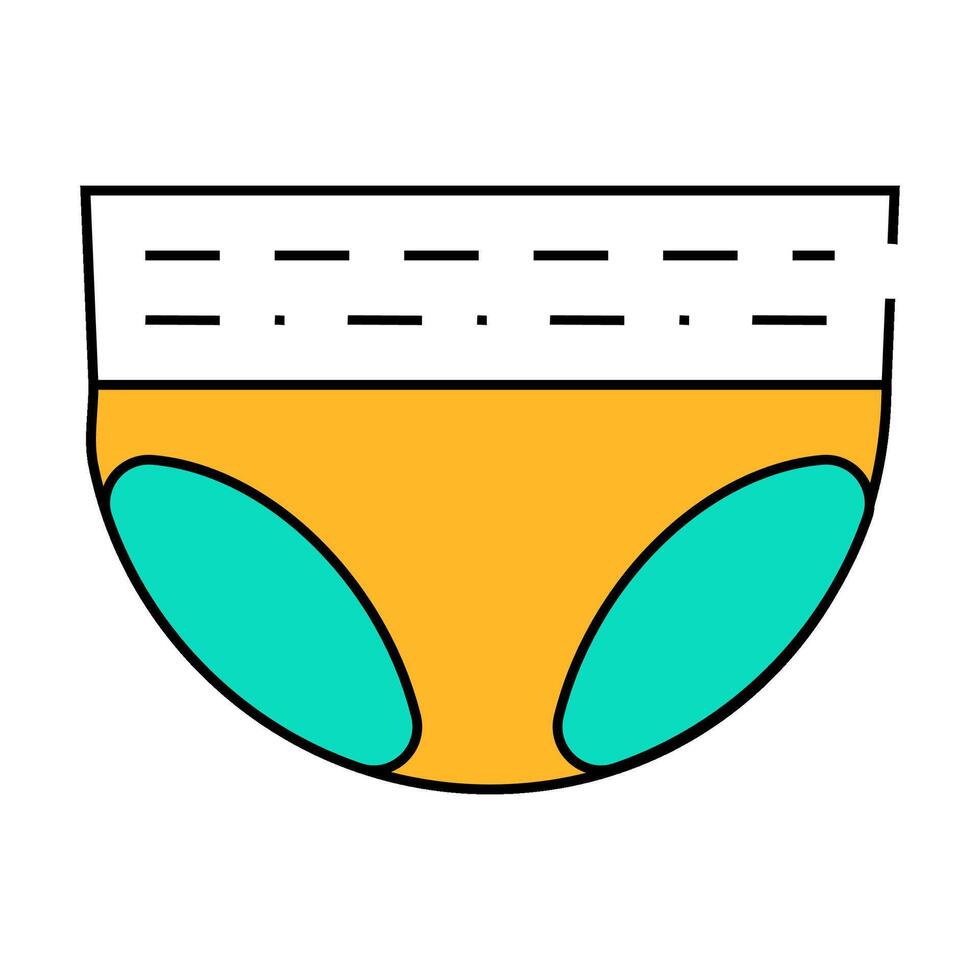 diaper for old human icon color illustration vector