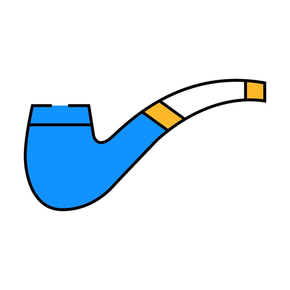 smoking pipe sign icon color illustration vector