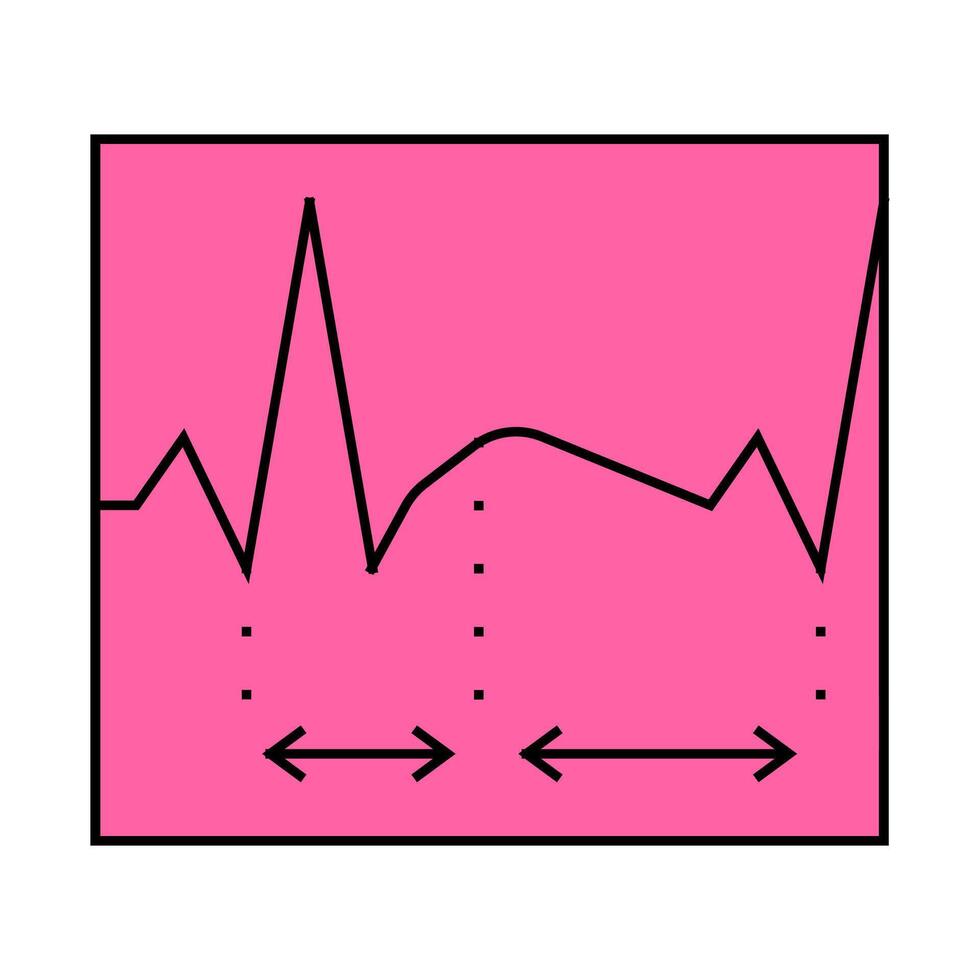 diastole, analysis of sistal and cardiogram icon color illustration vector