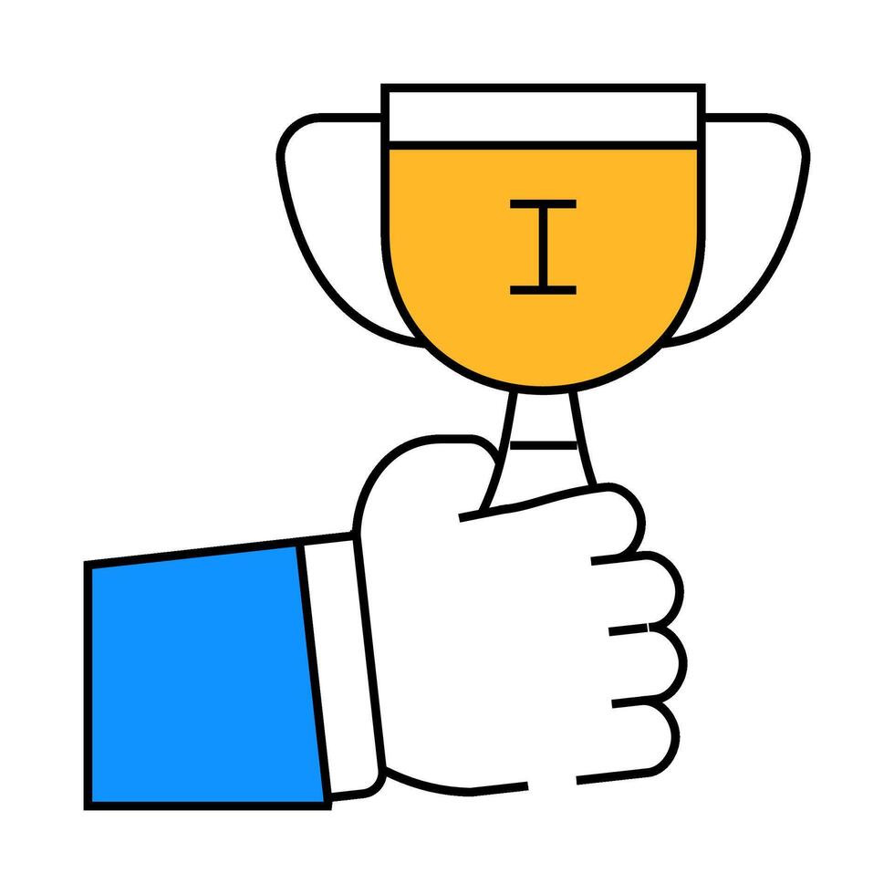 winner cup sign icon color illustration vector