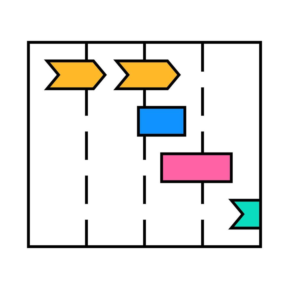 project timelines sign icon color illustration vector