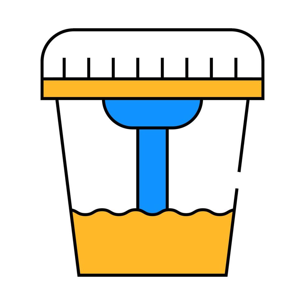 urine analysis sign icon color illustration vector