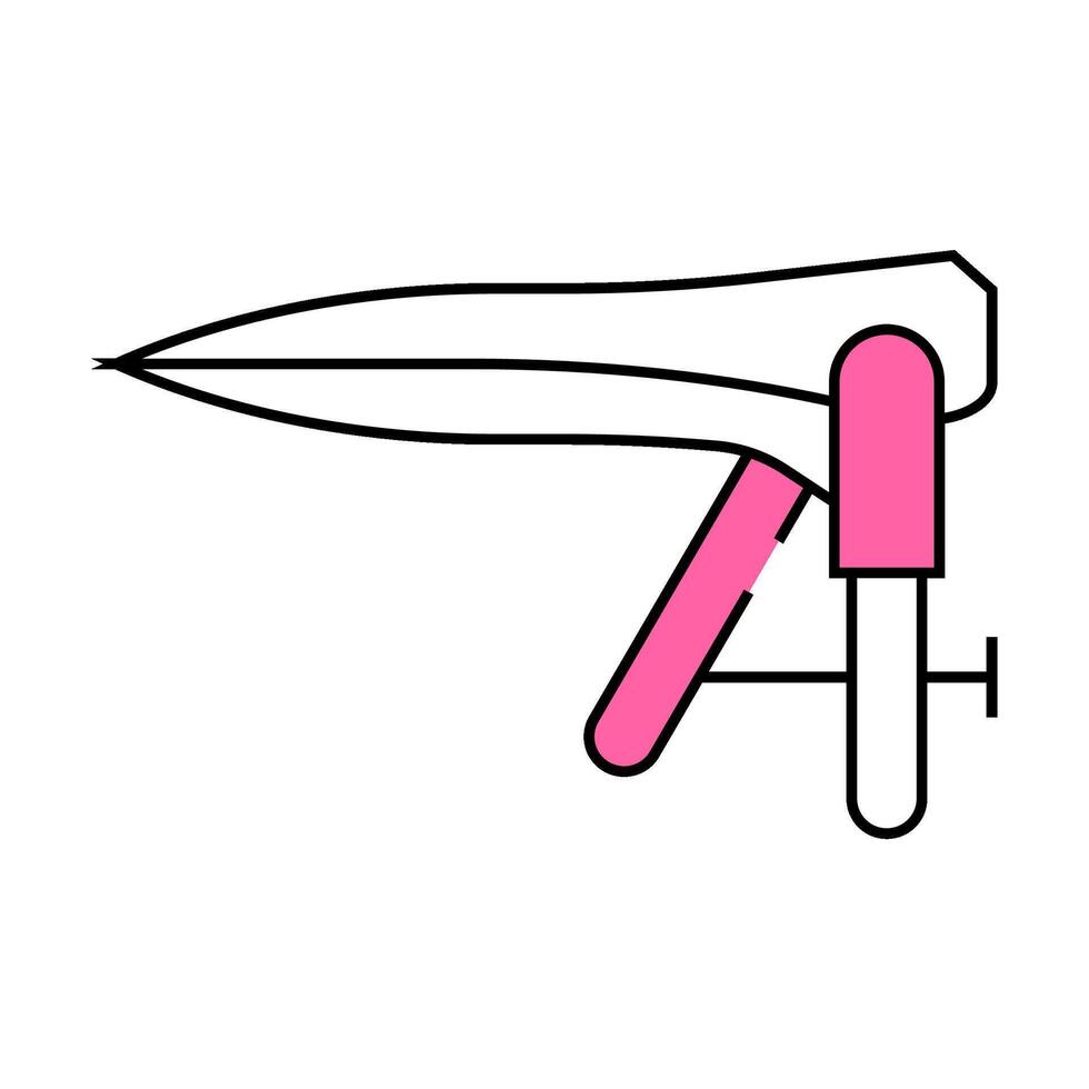 gynecological speculum sign icon color illustration vector