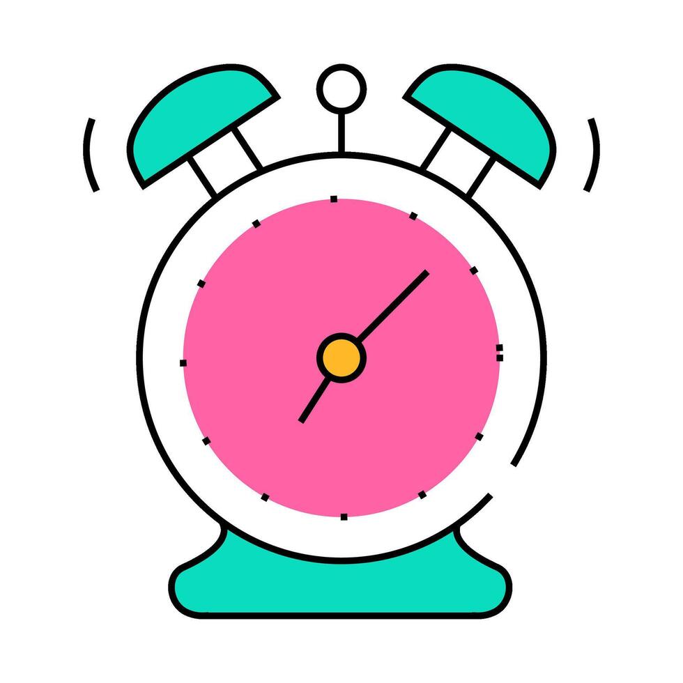 alarm clock sign icon color illustration vector