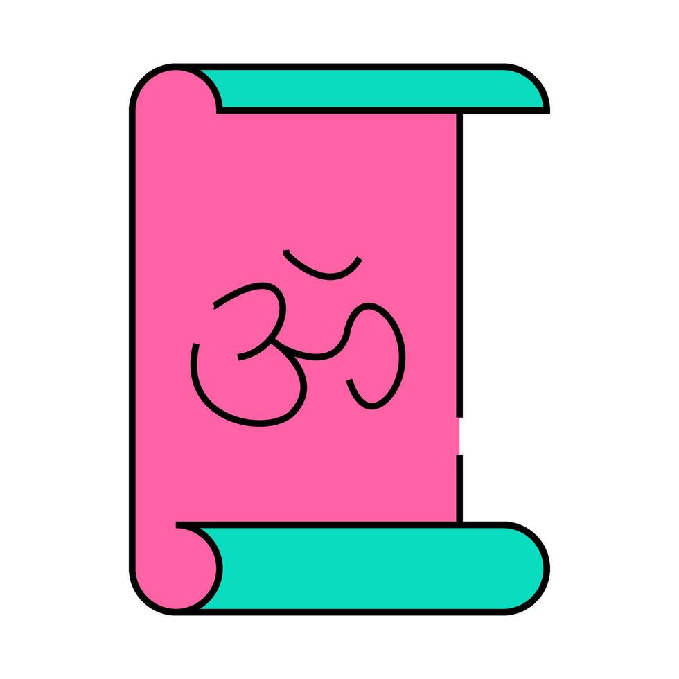 yoga training sign icon color illustration vector