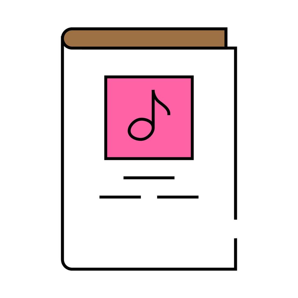 notes book icon color illustration vector