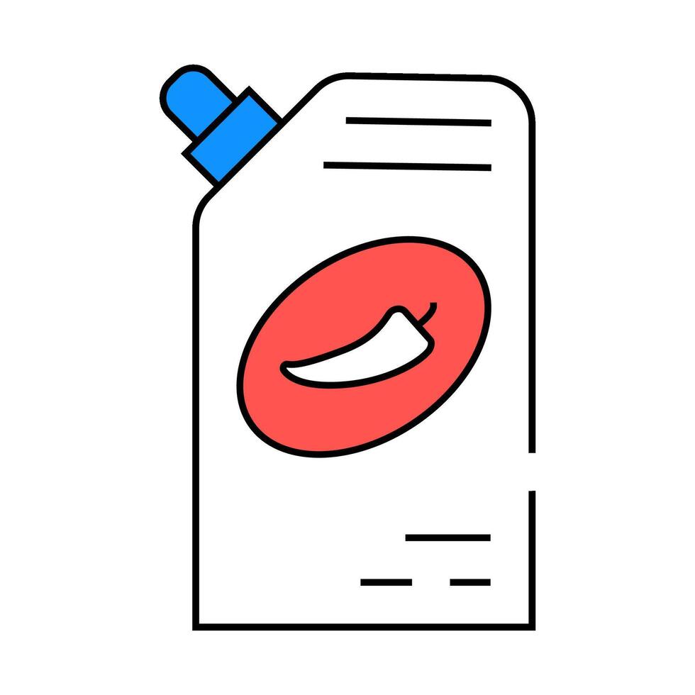ketchup spicy sauce icon color illustration vector