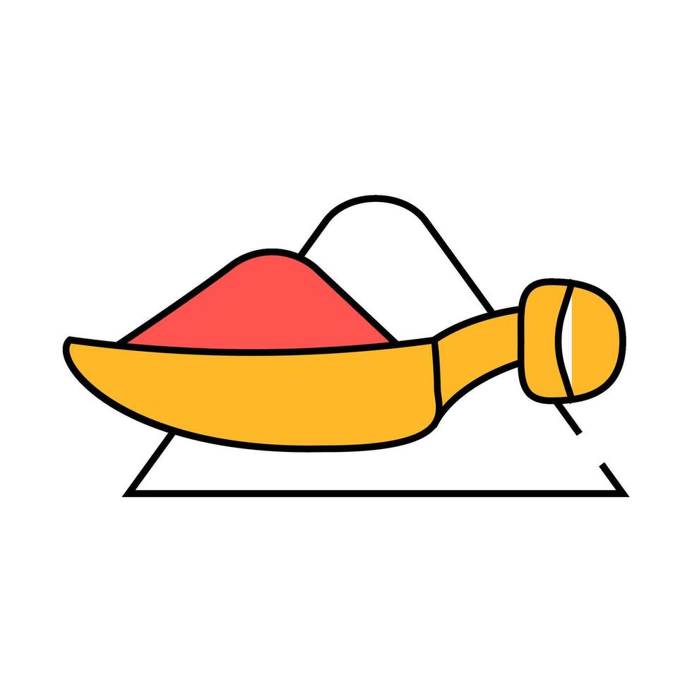 pile of hot peppers with measuring spoon icon color illustration vector