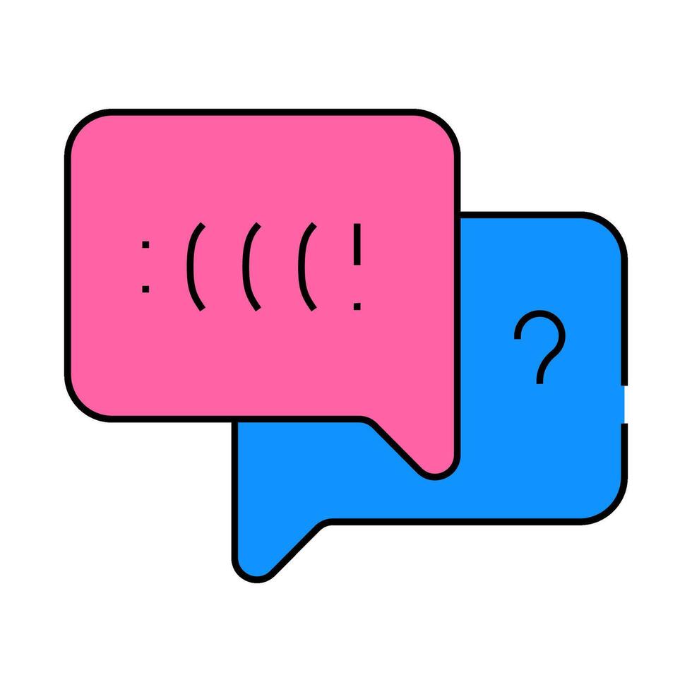dialogue with psychologist icon color illustration vector