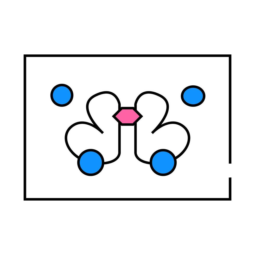 rorschach test flat icon color illustration vector