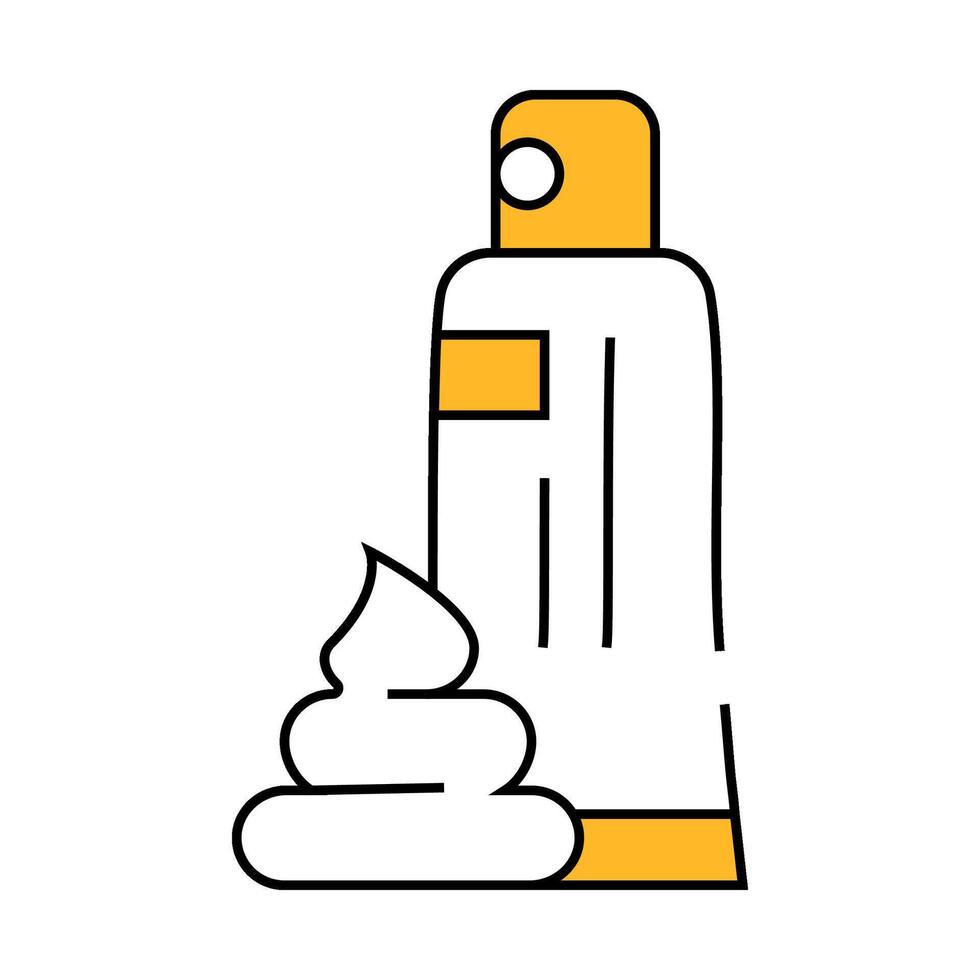 shaving foam allergen icon color illustration vector