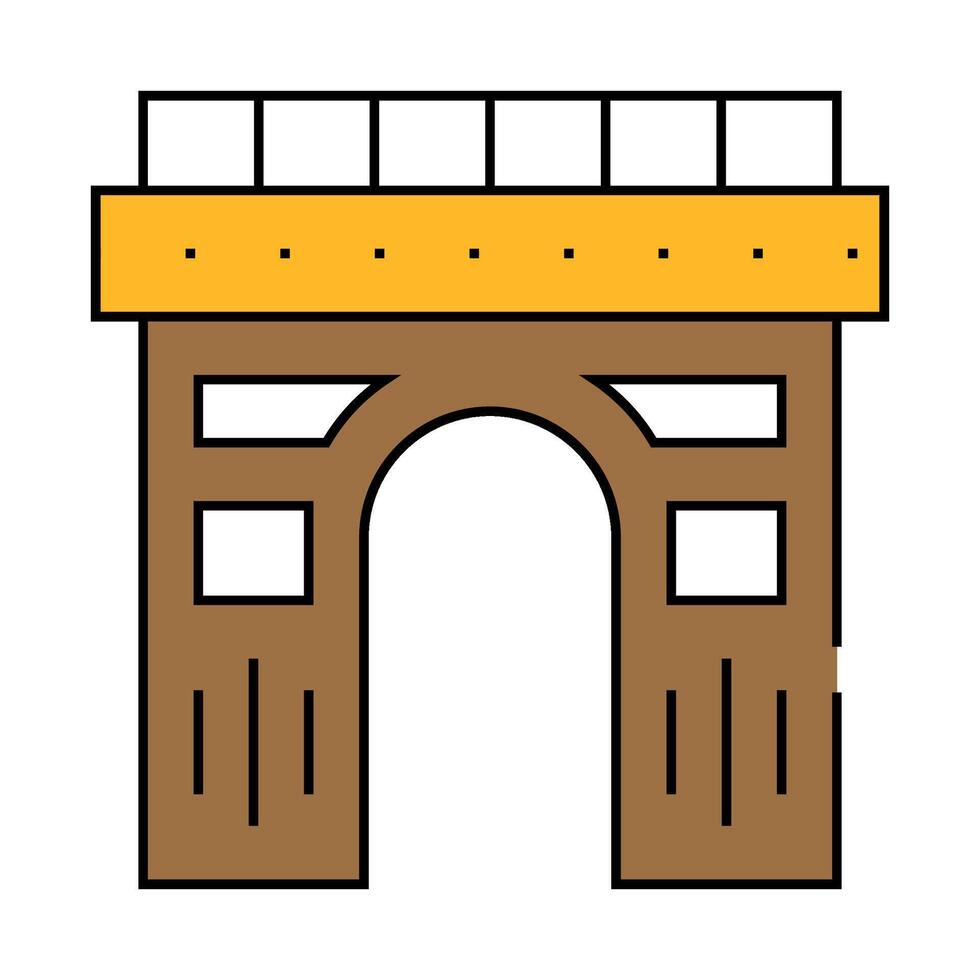 arch construction icon color illustration vector