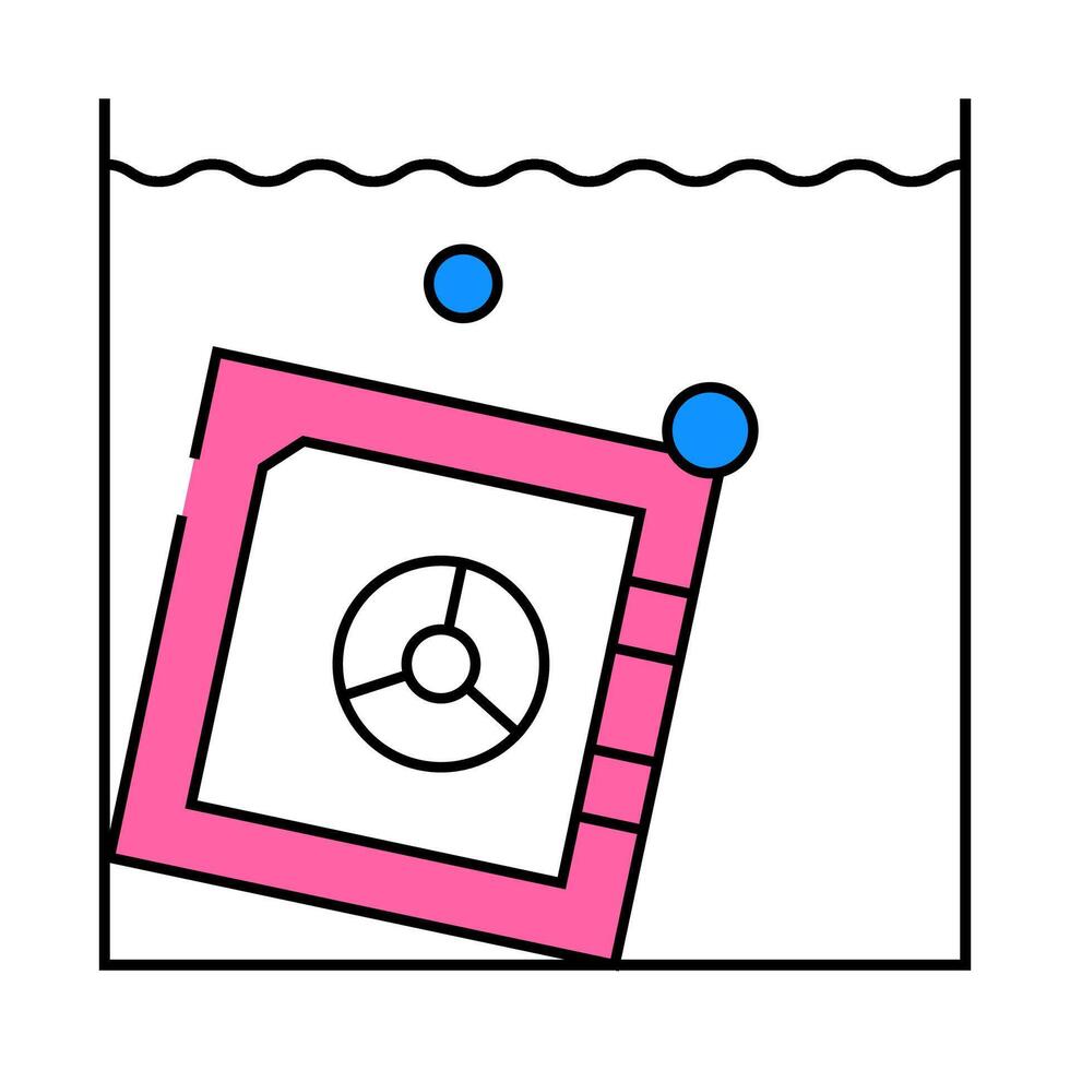 safe in water focus icon color illustration vector