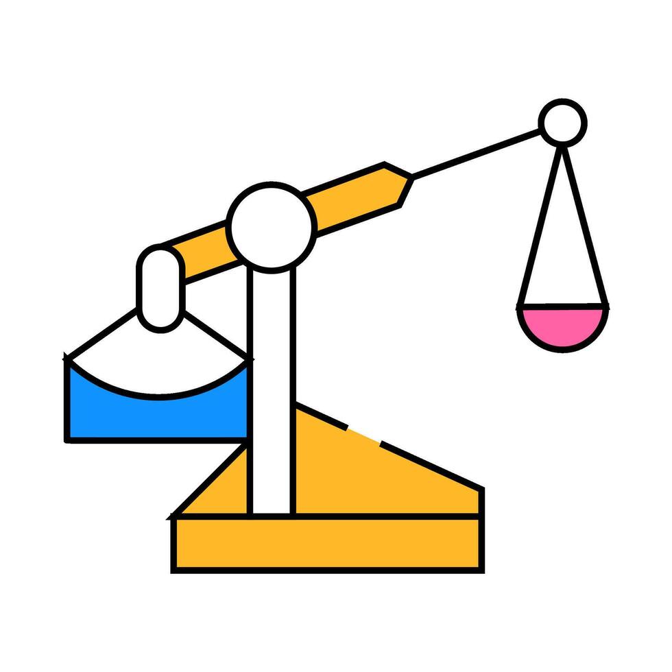 trebuchet vintage weapon icon color illustration vector