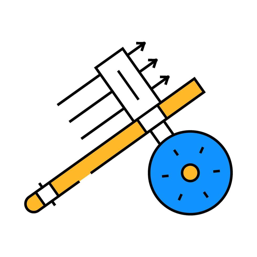 hwacha ancient weapon icon color illustration vector