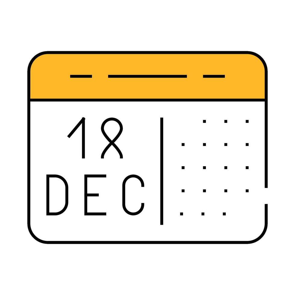 calendar date of sick aids hiv people icon color illustration vector