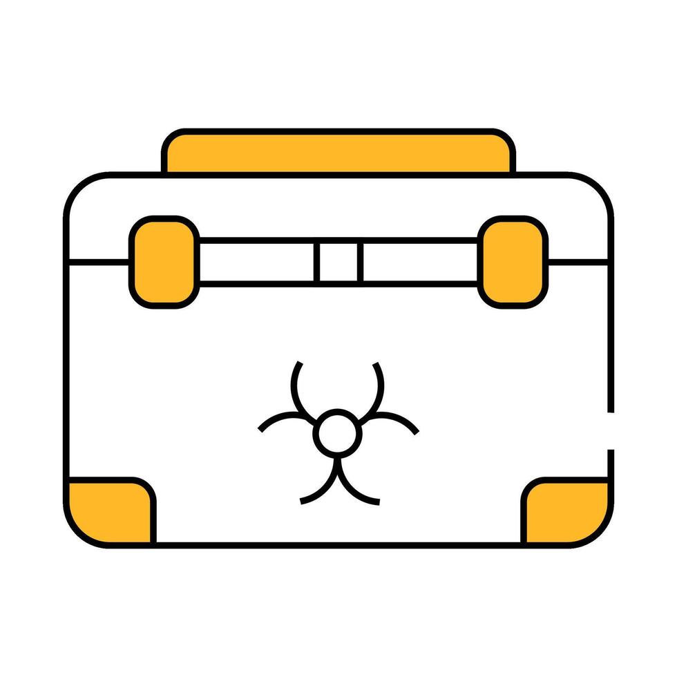disposal box for biomaterials, needles and syringes icon color illustration vector