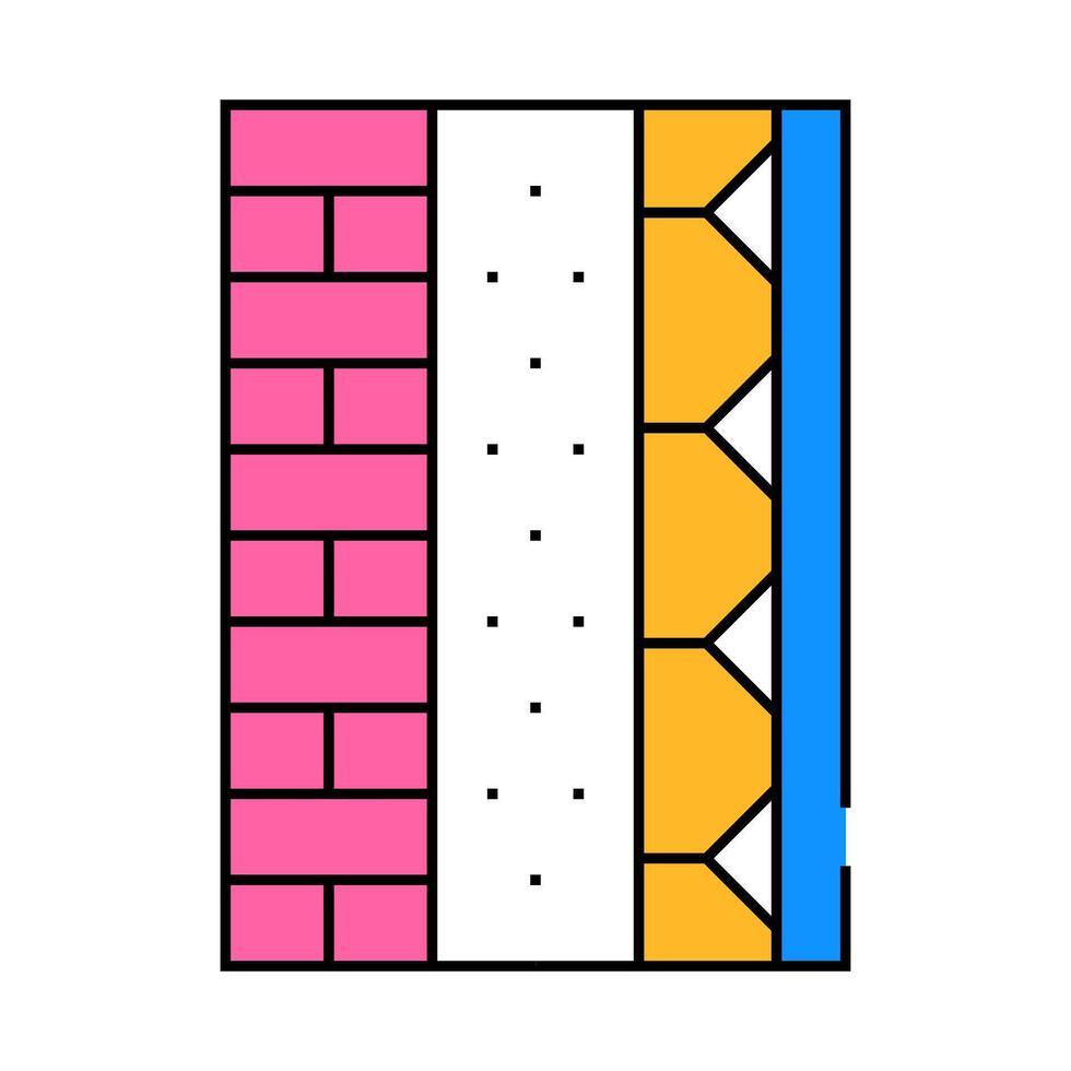 wall layers icon color illustration vector