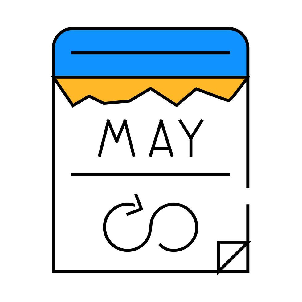 groundhog day icon color illustration vector